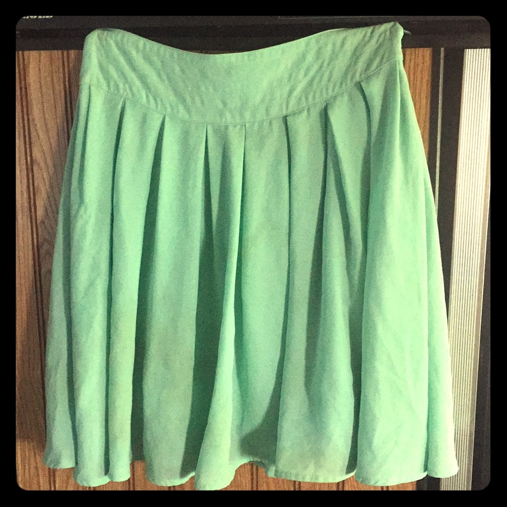 Flowing A-Line Princess Teal Sea-foam Mint Skirt